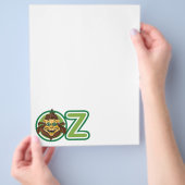 tovenaar van Oz, leeuw in de letter O Flyer (Hand)