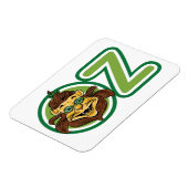  tovenaar van Oz, leeuw in de letter O Magneet (Linkerzijde)