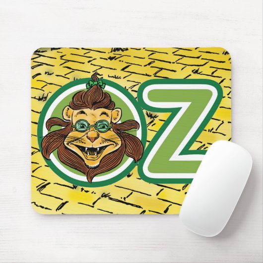 tovenaar van Oz, leeuw in de letter O Muismat (Met muis)