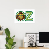 tovenaar van Oz, leeuw in de letter O Poster (Thuiskantoor)