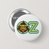 tovenaar van Oz, leeuw in de letter O Ronde Button 5,7 Cm (Voorkant /achterkant)
