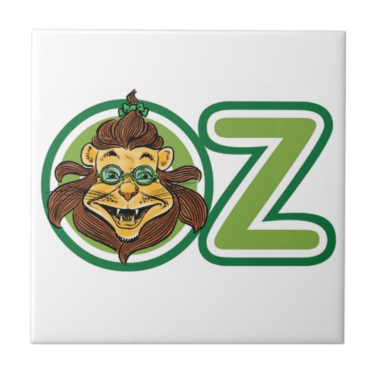  tovenaar van Oz, leeuw in de letter O Tegeltje (Voorkant)