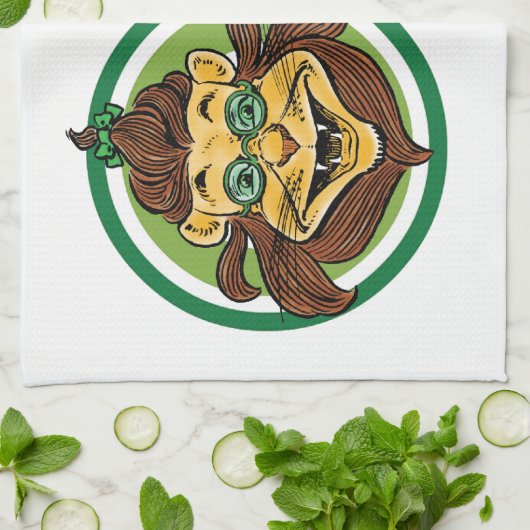 tovenaar van Oz, leeuw in de letter O Theedoek (Gevouwen)