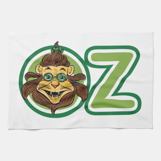 tovenaar van Oz, leeuw in de letter O Theedoek (Horizontaal)