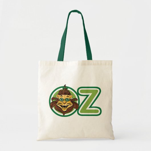 tovenaar van Oz, leeuw in de letter O Tote Bag (Voorkant)