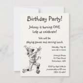  Tovenaar van Oz, Lion Boy Birthday Party Kaart (Achterkant)