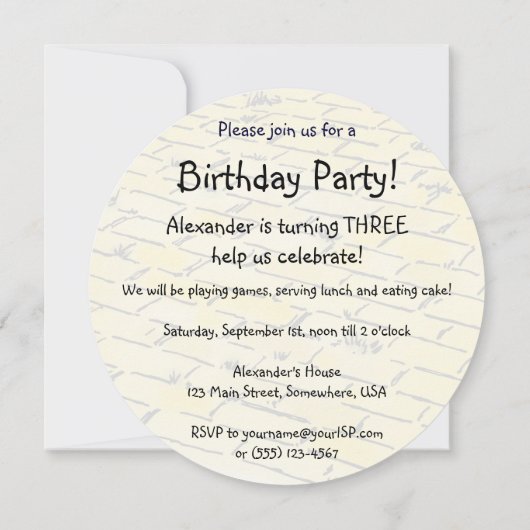  tovenaar van Oz Lion, Kindergeboortedag Kaart (Achterkant)