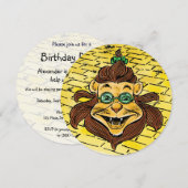  tovenaar van Oz Lion, Kindergeboortedag Kaart (Voorkant / Achterkant)