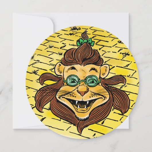  tovenaar van Oz Lion, Kindergeboortedag Kaart (Voorkant)