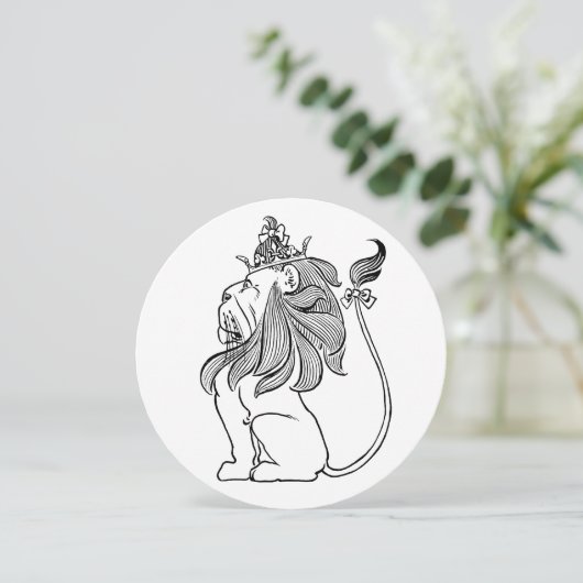  tovenaar van Oz Lion, Kindergeboortedag Kaart (Staand voorkant)