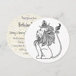  tovenaar van Oz Lion, Kindergeboortedag Kaart