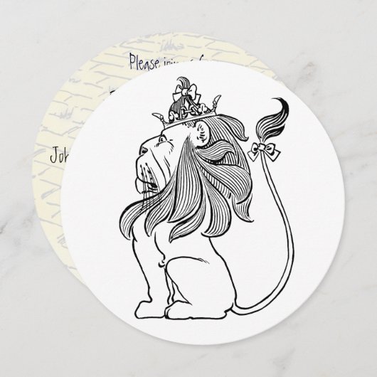  tovenaar van Oz Lion, Kindergeboortedag Kaart (Voorkant / Achterkant)