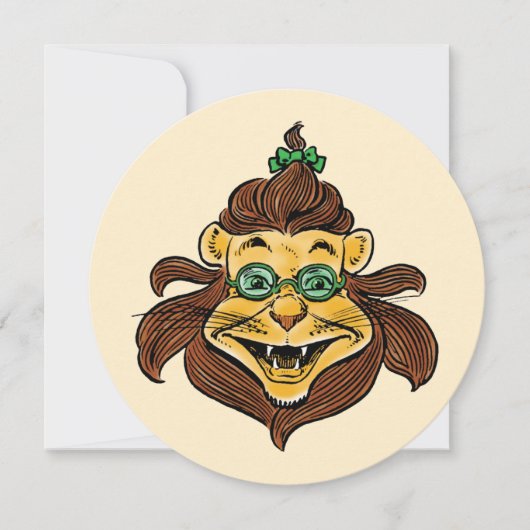  tovenaar van Oz Lion, Kindergeboortedag Kaart (Voorkant)