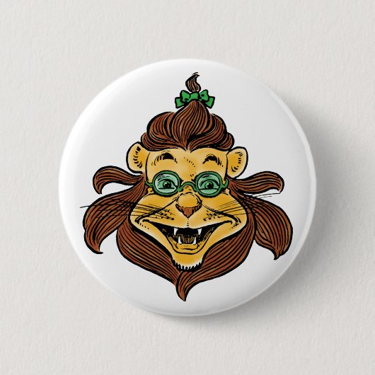  Tovenaar van Oz, Lon die Groene Glasbril draagt Ronde Button 5,7 Cm (Voorkant)