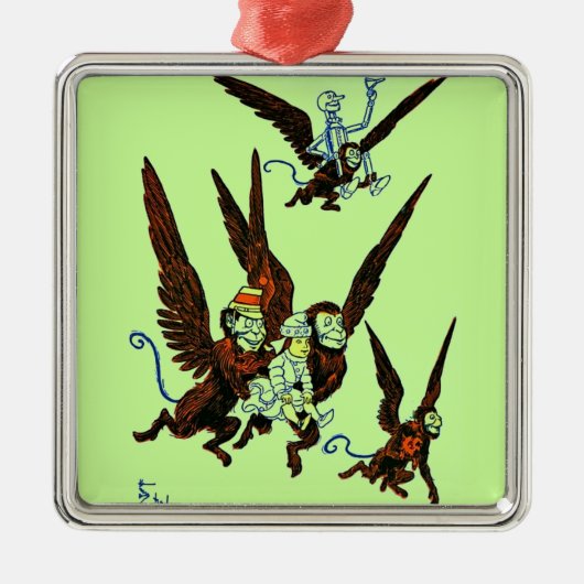 Tovenaar van Oz Metalen Ornament (Voorkant)