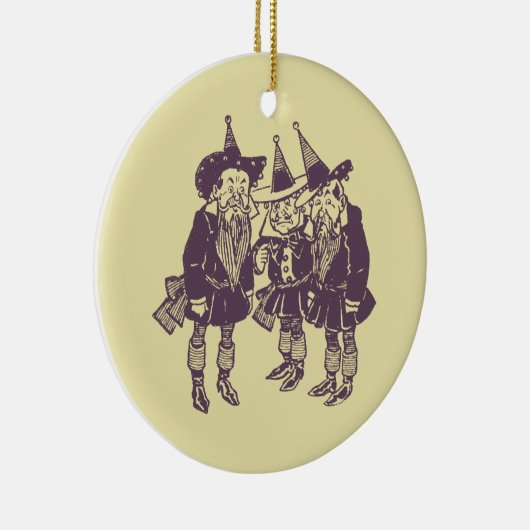 Tovenaar van Oz Munchkins Keramisch Ornament (Rechts)