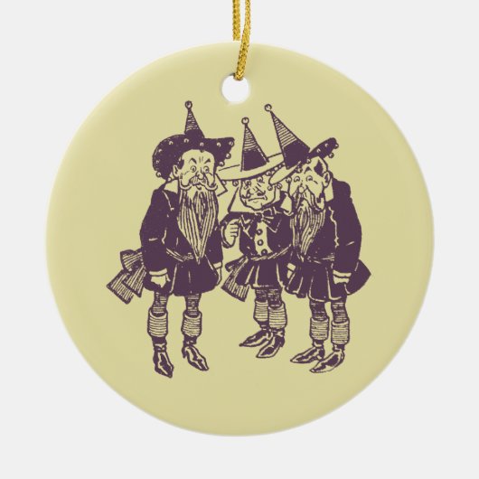 Tovenaar van Oz Munchkins Keramisch Ornament (Voorkant)