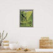 Tovenaar van Oz poster met Dorothy en Oz (Keuken)