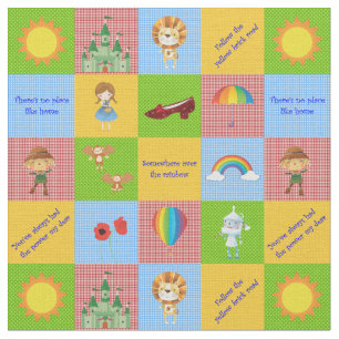 Tovenaar van Oz Quilt Blokken Rood/Groen Stof