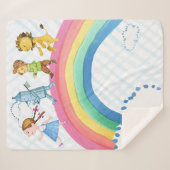 Tovenaar van Oz Rainbow Sherpa Blanket Deken (Voorkant (horizontaal))