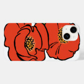  tovenaar van Oz Red Poppies in Bloom Spring Case-Mate iPhone Case (Achterkant (horizontaal))