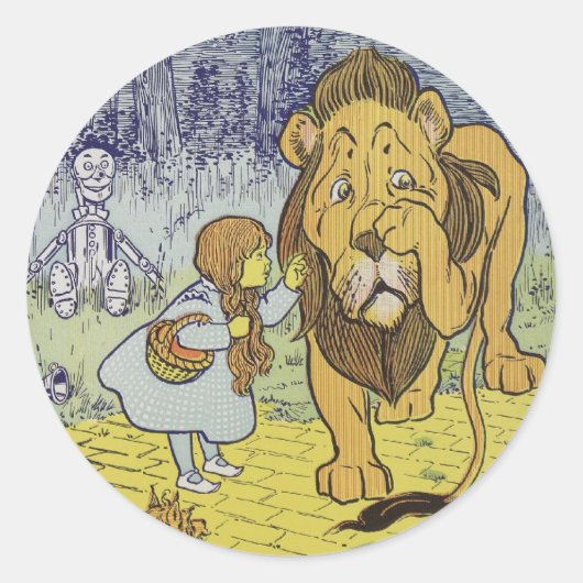 Tovenaar van Oz Ronde Sticker (Voorkant)