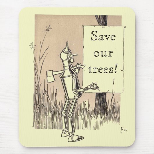 Tovenaar van Oz sparen Onze Bomen Muismat (Voorkant)