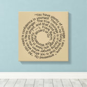 Tovenaar van Oz spiraal moed citeren muurkunst Canvas Afdruk (Insitu (Houten vloer))