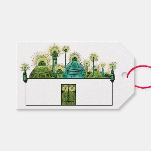  Tovenaar van Oz, The Emerald City Cadeaulabel (Voorkant (Horizontaal))