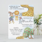 Tovenaar van Oz Theme Cute Illustrated Story Kaart (Staand voorkant)