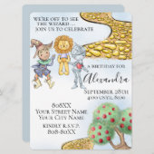 Tovenaar van Oz Theme Cute Illustrated Story Kaart (Voorkant / Achterkant)