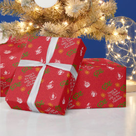Tovenaar van Oz Thuis voor Kerstmis Rood Cadeaupapier