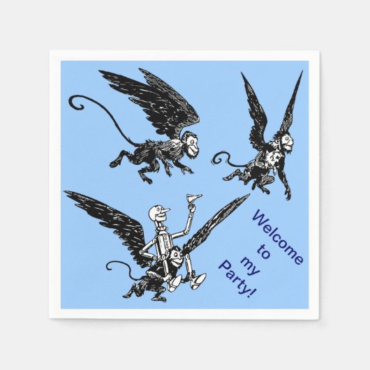 Tovenaar van Oz, Tin Man Custom Kinderfeest Servetten (Voorkant)