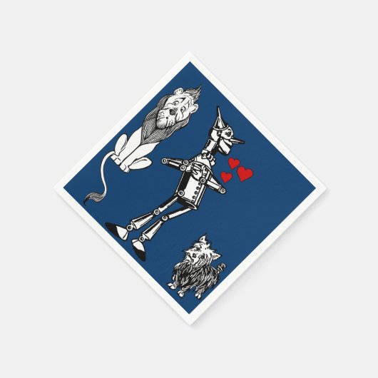 Tovenaar van Oz, Tin Man, Toto, laffe leeuwenparti Servetten (Hoek)