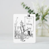 Tovenaar van Oz. Tinman en Lion Birthday Kaart (Staand voorkant)