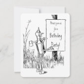  Tovenaar van Oz. Tinman en Lion Birthday Kaart (Voorkant)