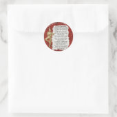 Tovenaar van Oz Tinman Geluk Red Gold Ronde Sticker (Tas)