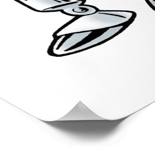  Tovenaar van Oz, Tinman Happy Smile heeft hart Poster (Hoek)