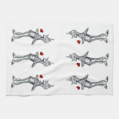 Tovenaar van Oz, Tinman Happy Smile heeft hart Theedoek (Horizontaal)