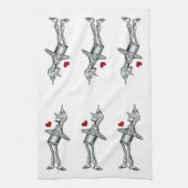 Tovenaar van Oz, Tinman Happy Smile heeft hart Theedoek (Verticaal)