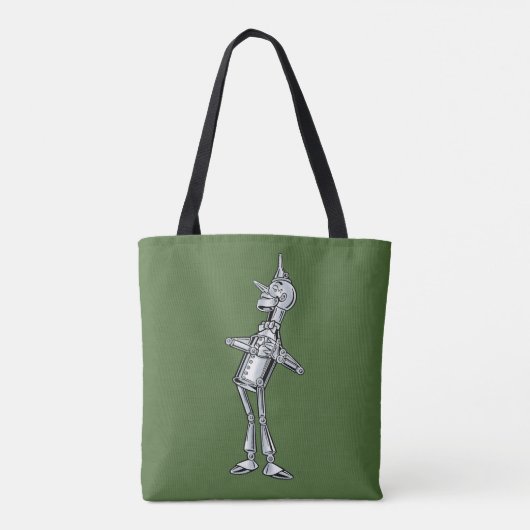  Tovenaar van Oz, Tinman Happy Smile heeft hart Tote Bag (Achterkant)