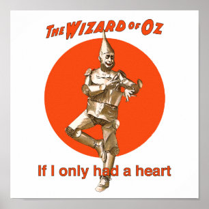 Tovenaar van Oz Tinman Heart Poster