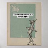  Tovenaar van Oz - Tinman Quote Poster (Voorkant)