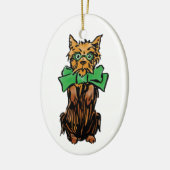  Tovenaar van Oz Toto Dog met Groene Bow Keramisch Ornament (Links)