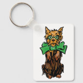 Tovenaar van Oz Toto Dog met Groene Bow Sleutelhanger (Voorkant)