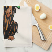  Tovenaar van Oz Toto Dog met Groene Bow Theedoek (Quarter Fold)