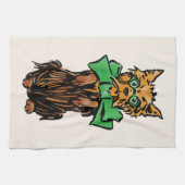  Tovenaar van Oz Toto Dog met Groene Bow Theedoek (Horizontaal)