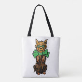Tovenaar van Oz Toto Dog met Groene Bow Tote Bag (Achterkant)