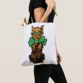 Tovenaar van Oz Toto Dog met Groene Bow Tote Bag (Dichtbij)