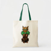 Tovenaar van Oz Toto Dog met Groene Bow Tote Bag (Voorkant)